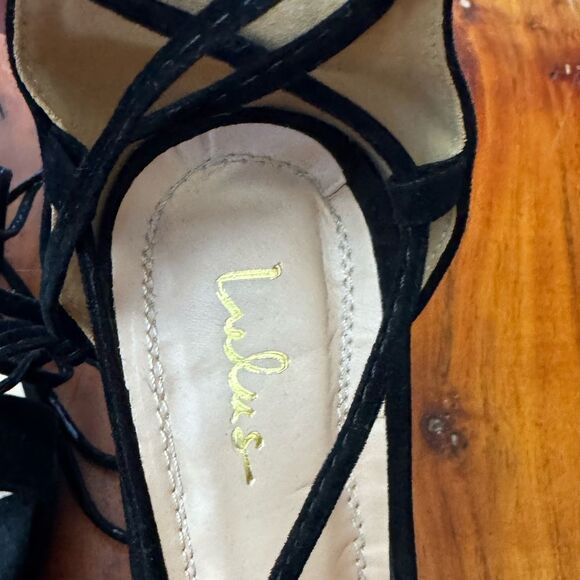 Lulu’s “I SLAY” Elegant Black Strappy Women's Heels - Picture 6 of 10